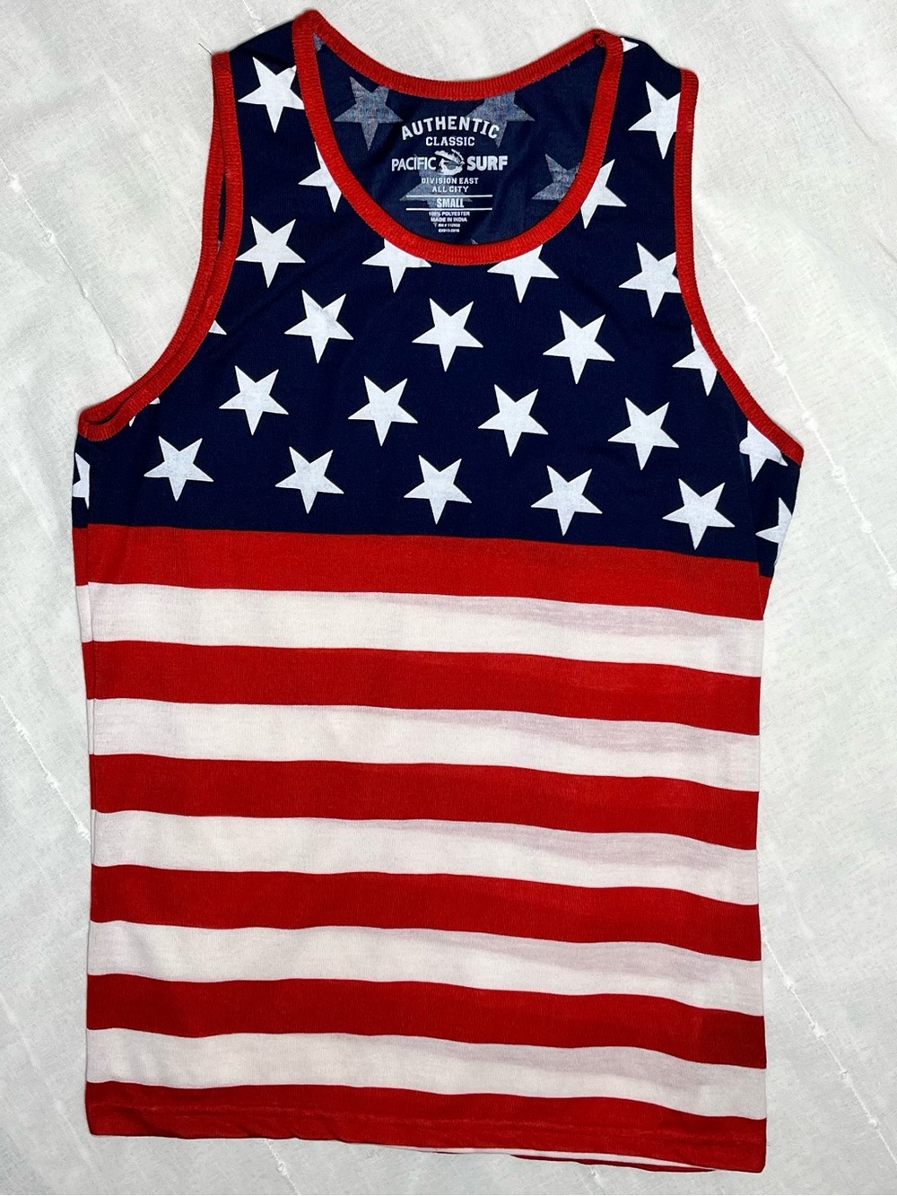 American Flag Tank Top Size Small patriotic 4th of July party